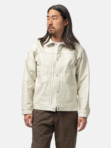 Neighborhood Leather Type-2 Jacket White, Leather Jackets