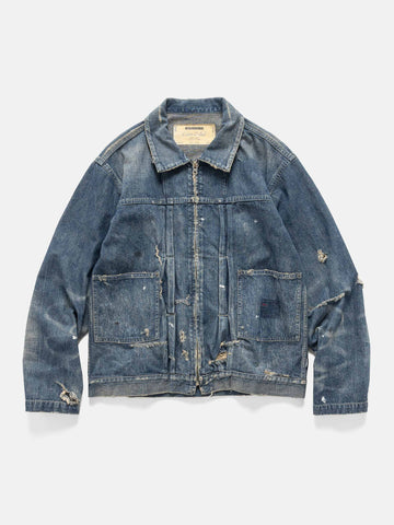 Neighborhood Savage LW Denim Zip Jacket Indigo, Denim Jackets