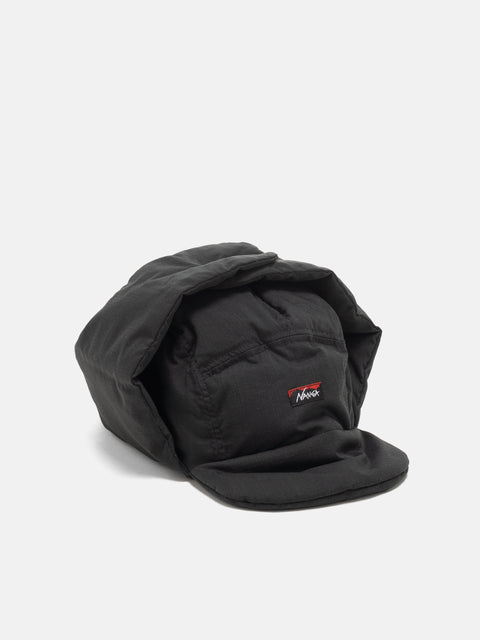 Nanga Hinoc Ripstop Down Ear Flap Cap Black, Hats
