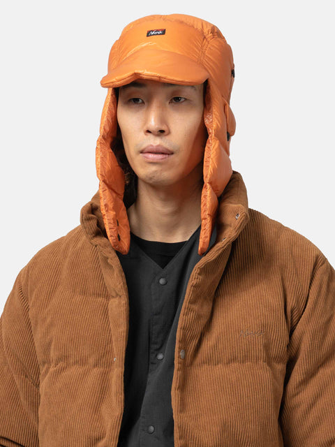 Nanga Mountain Lodge Down Ear Flap Cap R. Orange, Hats