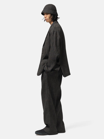 Needles Belted Pant - Linen Wool Twill Black, Pants