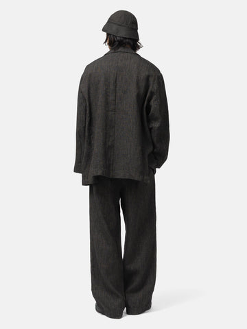 Needles Belted Pant - Linen Wool Twill Black, Pants