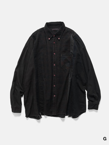 Needles Flannel Shirt -> 7 Cuts Wide Shirt / Over Dye, Shirts