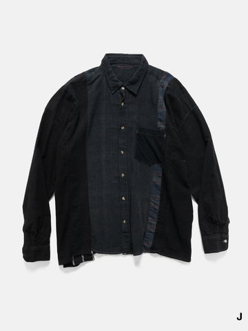 Needles Flannel Shirt -> 7 Cuts Wide Shirt / Over Dye, Shirts