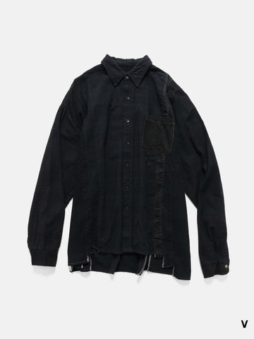 Needles Flannel Shirt -> 7 Cuts Wide Shirt / Over Dye, Shirts