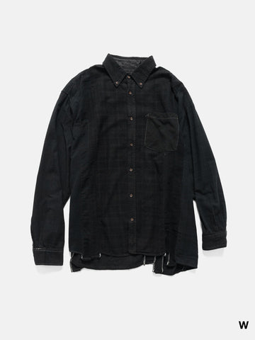 Needles Flannel Shirt -> 7 Cuts Wide Shirt / Over Dye, Shirts