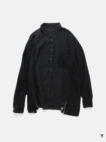Needles Flannel Shirt -> 7 Cuts Wide Shirt / Over Dye, Shirts