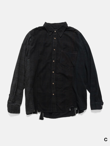 Needles Flannel Shirt -> 7 Cuts Wide Shirt / Over Dye, Shirts