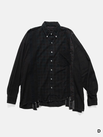 Needles Flannel Shirt -> 7 Cuts Wide Shirt / Over Dye, Shirts