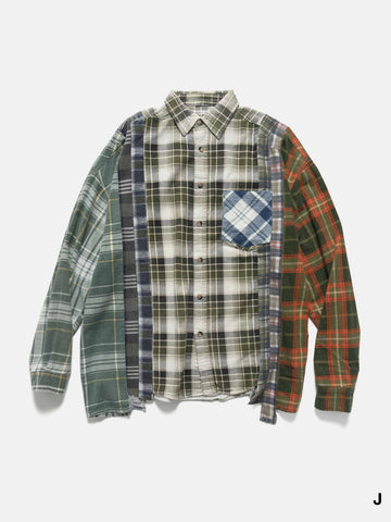 Needles Flannel Shirt -> 7 Cuts Wide Shirt Assorted, Shirts