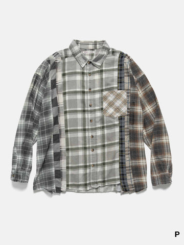 Needles Flannel Shirt -> 7 Cuts Wide Shirt Assorted, Shirts