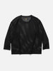Needles L/S U-Neck Tee - Geometric Raschel Lace Black, T-Shirts