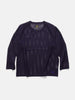 Needles L/S U-Neck Tee - Geometric Raschel Lace Eggplant, T-Shirts
