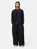 Needles L/S U-Neck Tee - Geometric Raschel Lace Eggplant, T-Shirts