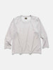 Needles L/S U-Neck Tee - Geometric Raschel Lace Grey, T-Shirts