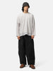 Needles L/S U-Neck Tee - Geometric Raschel Lace Grey, T-Shirts