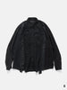 Needles Flannel Shirt -> 7 Cuts Wide Shirt / Over Dye Black, Shirts