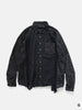 Needles Flannel Shirt -> 7 Cuts Wide Shirt / Over Dye Black, Shirts