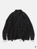 Needles Flannel Shirt -> 7 Cuts Wide Shirt / Over Dye Black, Shirts