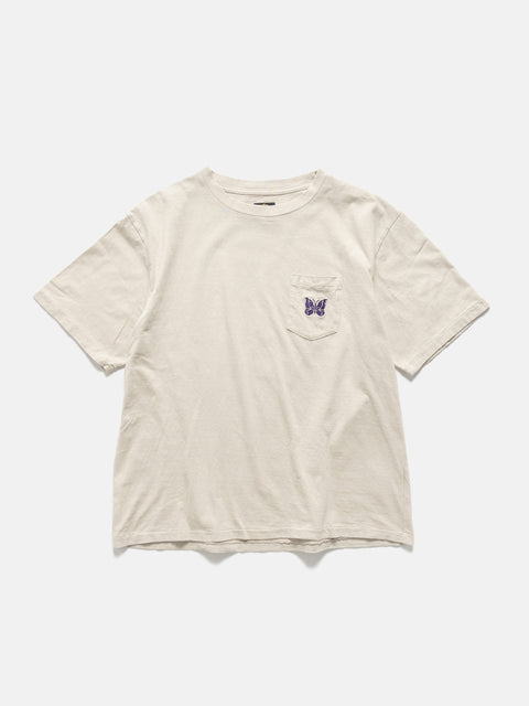 Needles S/S Pocket Tee - Cotton Jersey Beige, T-Shirts