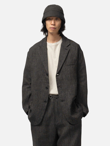 Needles Uncon Jacket - Linen Wool Twill Black, Jackets