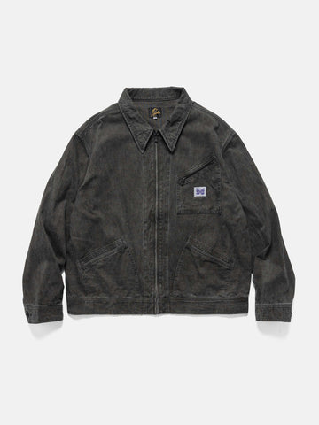 Needles Zipped Work Jacket - C/L Canvas / Sumi Dye Black, Jackets