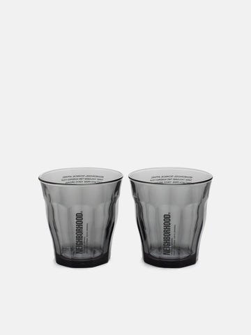 Neighborhood Logo Duralex Glass-M Set Gray, Home Goods