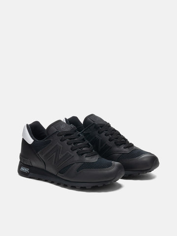 three quarter shot of the New Balance x WTAPS MiUSA 1300 Black