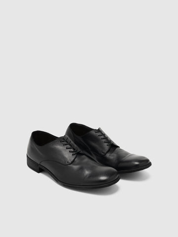 PETROSOLAUM Stone Derby Garment Dye Cowhide Black, Shoes