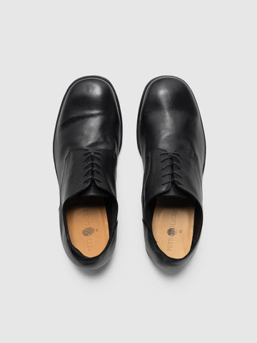 PETROSOLAUM Stone Derby Garment Dye Cowhide Black, Shoes