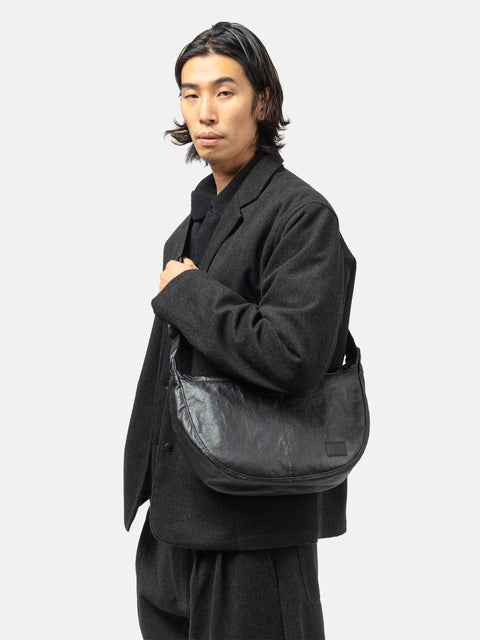PORTER FREESTYLE Dyneema Leather Shoulder Bag Black #1, Shoulder Bags