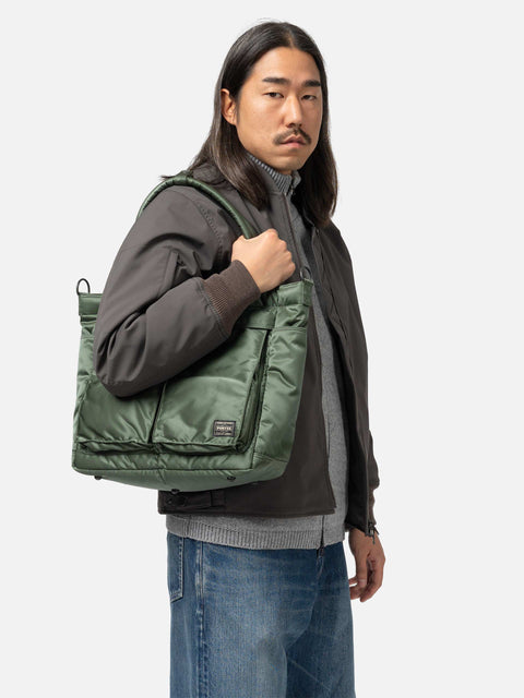 PORTER TANKER Tote Bag (L) Sage Green, Tote Bags