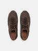 Top view of the Reproduction of Found French Military Trainer in Brown nubuck leather photographed in studio.