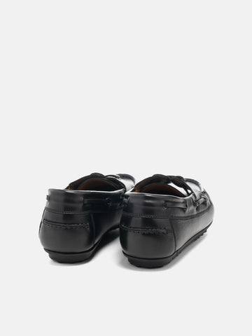 Reproduction Of Found Italian Navy Military Deck 730FDL Black, Shoes