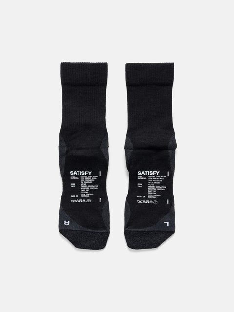 Satisfy Merino Nylon Tube Socks Black, Socks