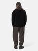 back shot of the model wearing the Stone Island Cotton corduroy overshirt Black
