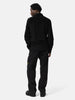 back shot of the model wearing the Stone Island Cotton Micro-Corduroy Overshirt Black