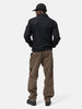 Back shot of the model wearing the Stone Island Ghost Piece All-Weather Cotton Canvas Overshirt Black