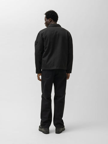 Stone Island Ghost Piece Raw Hand Wool Cotton Gabardine-TC Black, Jackets