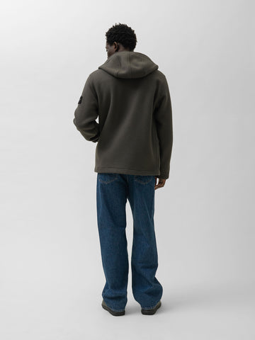 Stone Island Heavy Melton Short Parka Lead Grey, Jackets