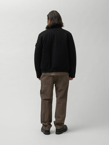Stone Island Ghost Piece Wool Nylon Flannel Black, Jackets