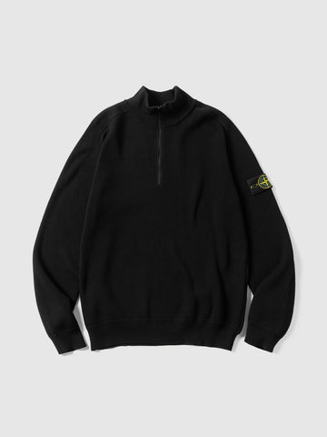 Stone Island LS Knit Polo Black, Polos