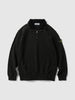 Stone Island Cotton Zip Neck LS Polo Black, Polos