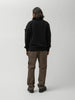 Stone Island Cotton Zip Neck LS Polo Black, Polos