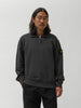 Stone Island Cotton Zip Neck LS Lead Grey, Polos