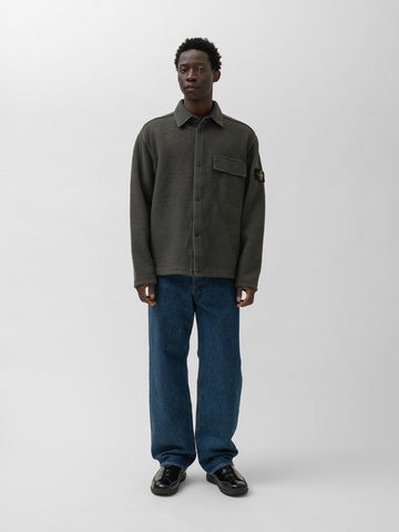 Stone Island Micro Boucle Overshirt Lead Grey, Shirts