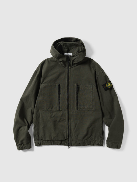 Stone Island Organic Cotton Ripstop Jacket Coal Grey, Jackets