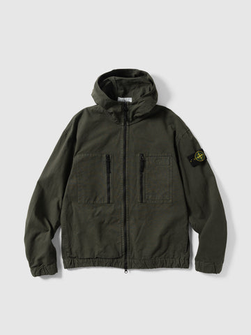 Stone Island Organic Cotton Ripstop Jacket Coal Grey, Jackets