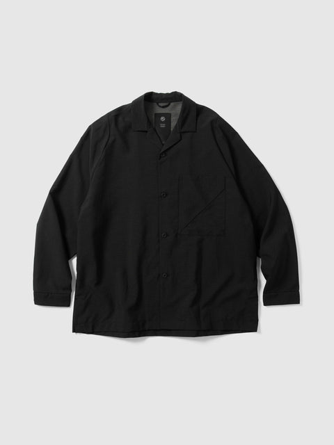 Teatora Open Collar Shirt GG Grid Black, Shirts