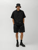 Teatora Open Collar Shirt S/S HL Black, Shirts